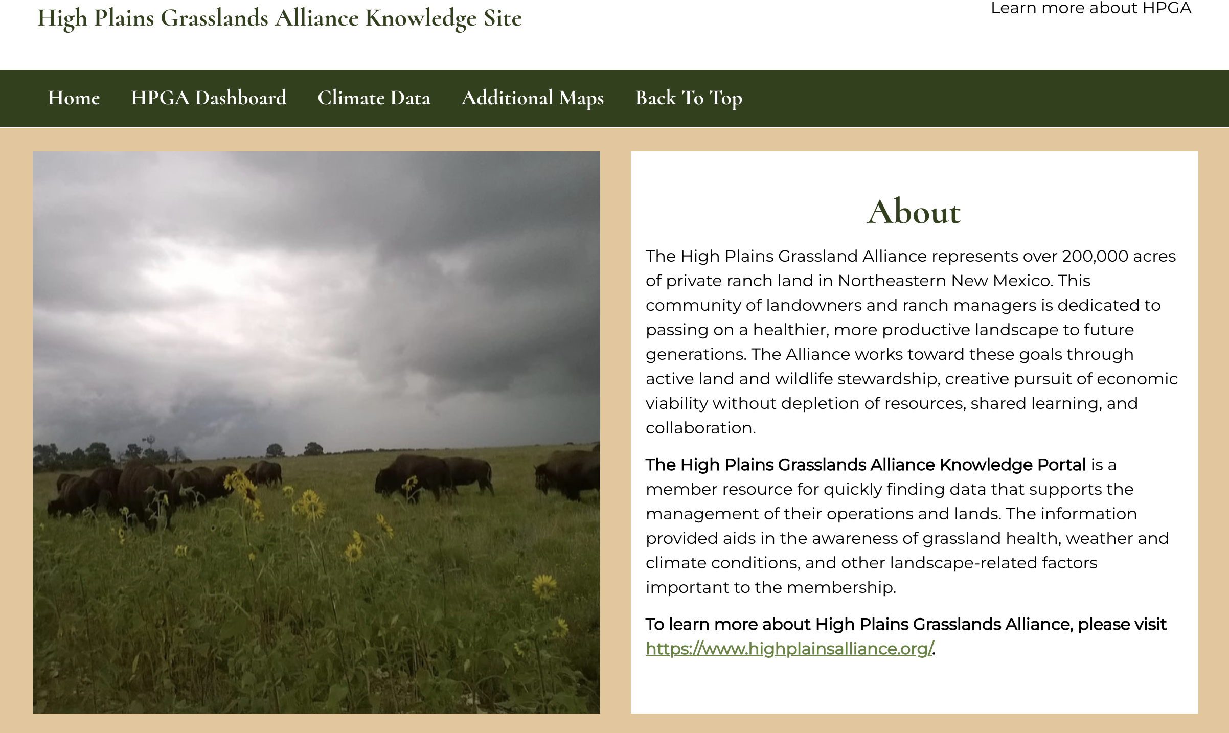 High Plains Grassland Alliance website redesign
