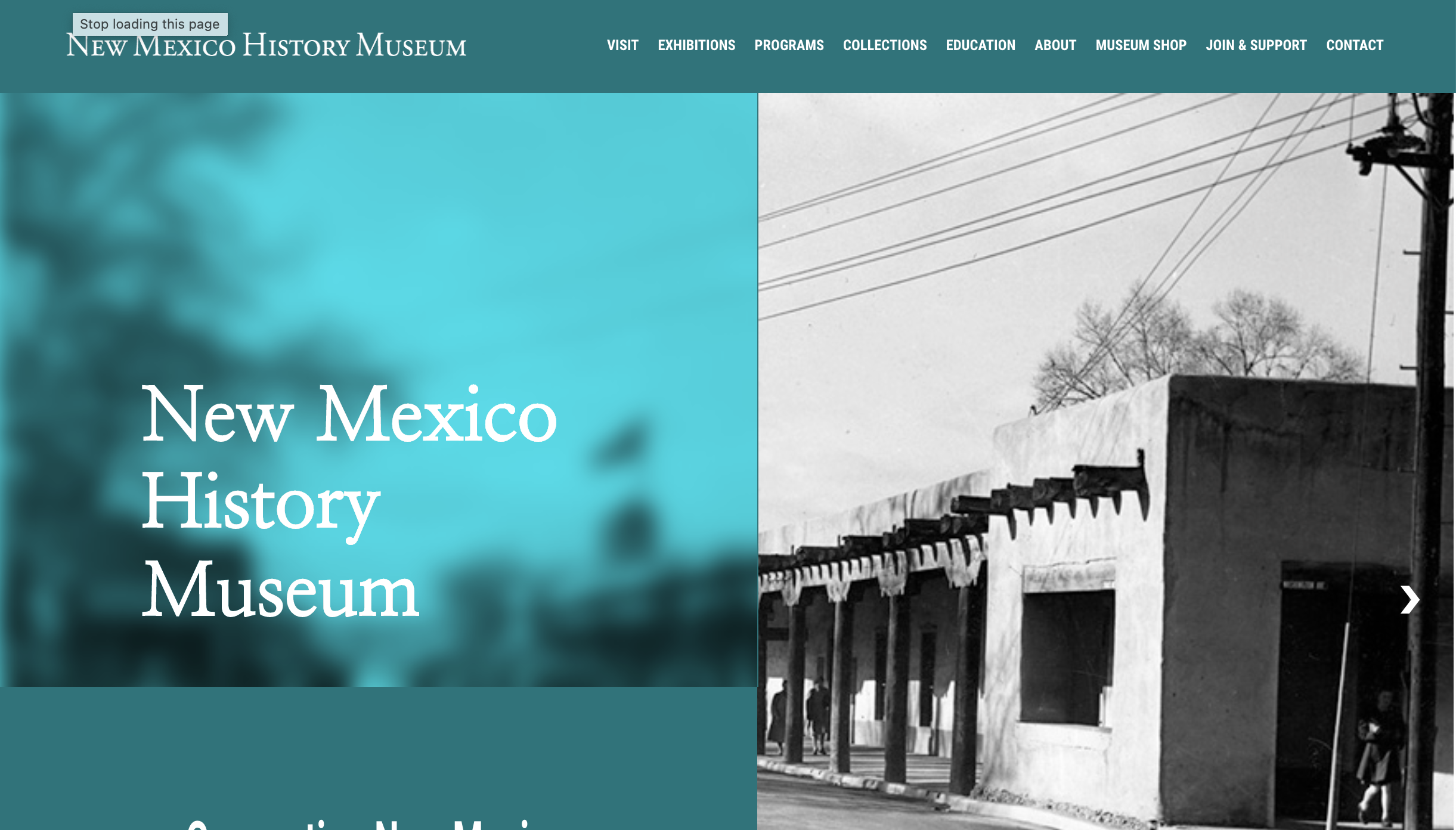 New Mexico History Museum Website Redesign